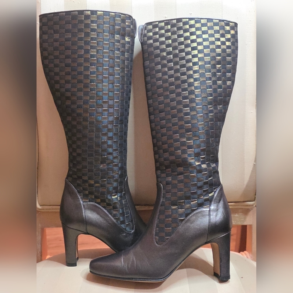 BALLY CHIEUTI LADIES BRONZE MID CALF BOOTS SIZE 5.5 LIKE NEW CONDITION